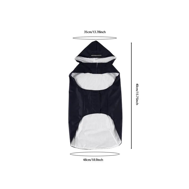 9 Sizes Dog Raincoat Small Medium Large Dogs Waterproof Hooded Jacket Rain Clothes with Reflective Stripe Outdoor Accessories
