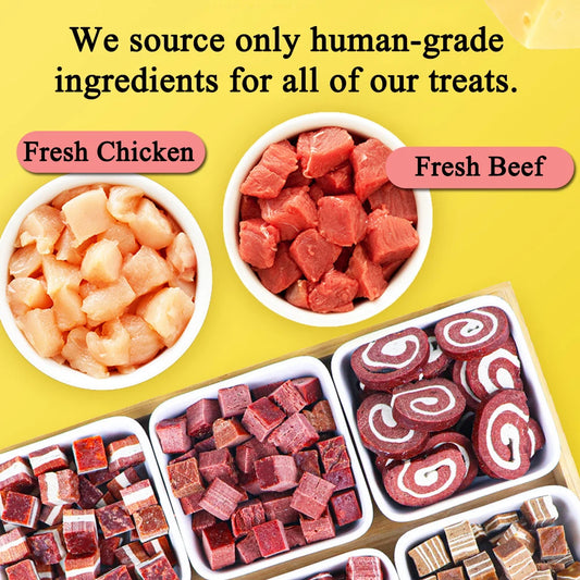 Diced Beef Dog Treats for Small,