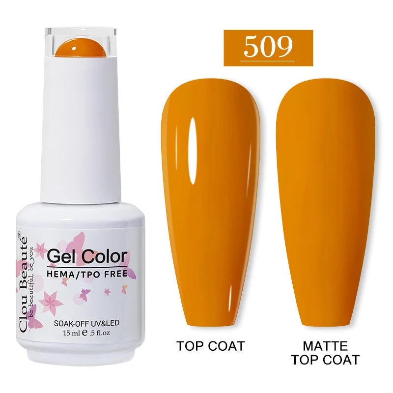 Clou Beaute 15ml HEMA/TPO-Free UV Gel Polish (Classic Red Collection)