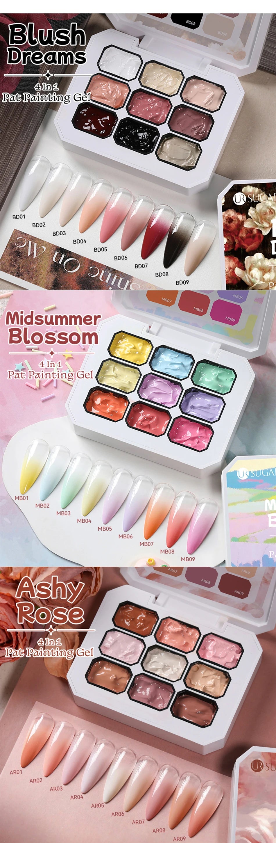 UR SUGAR Ombre/French Tip Gel Palette Set