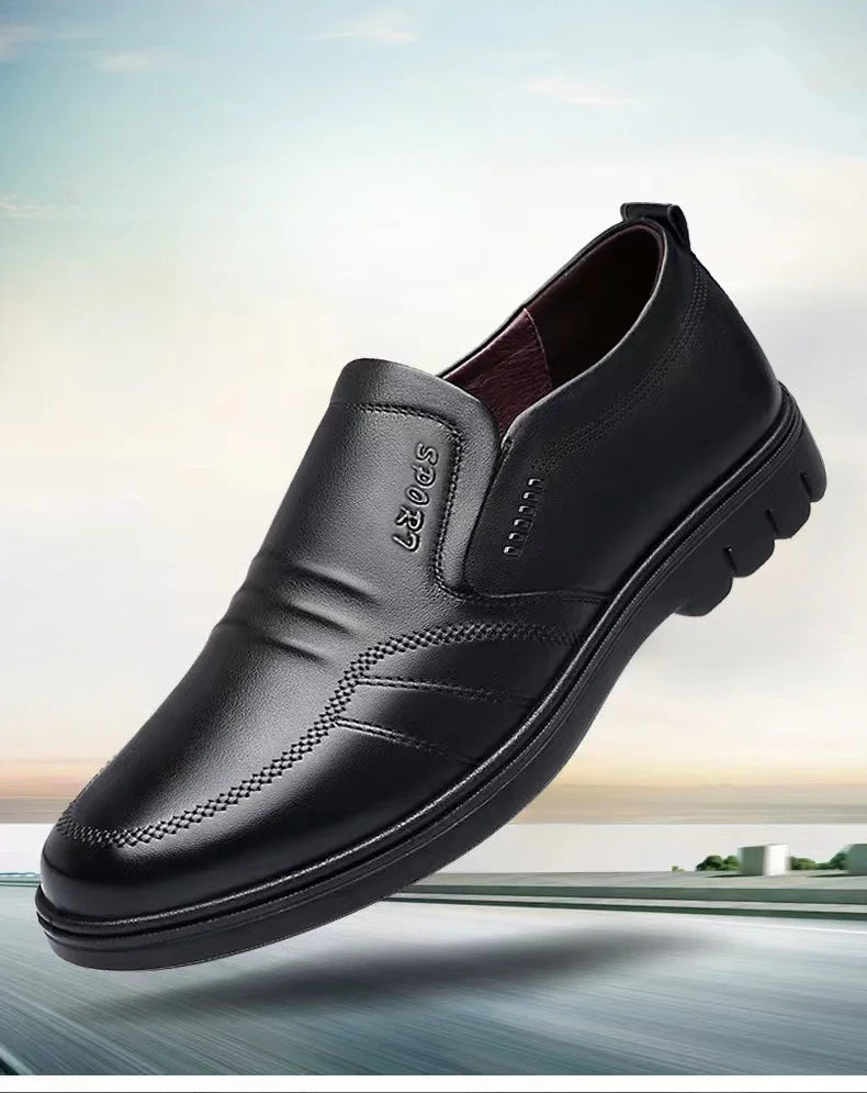 Men'S Leather Shoes New Black