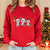 Women’s Christmas Cat Long‑Sleeve Pullover Sweater