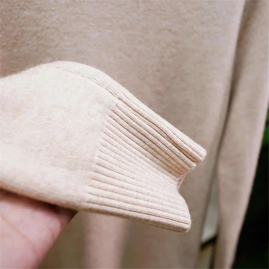 Women’s Velvet‑Lined Thick Turtleneck Sweater