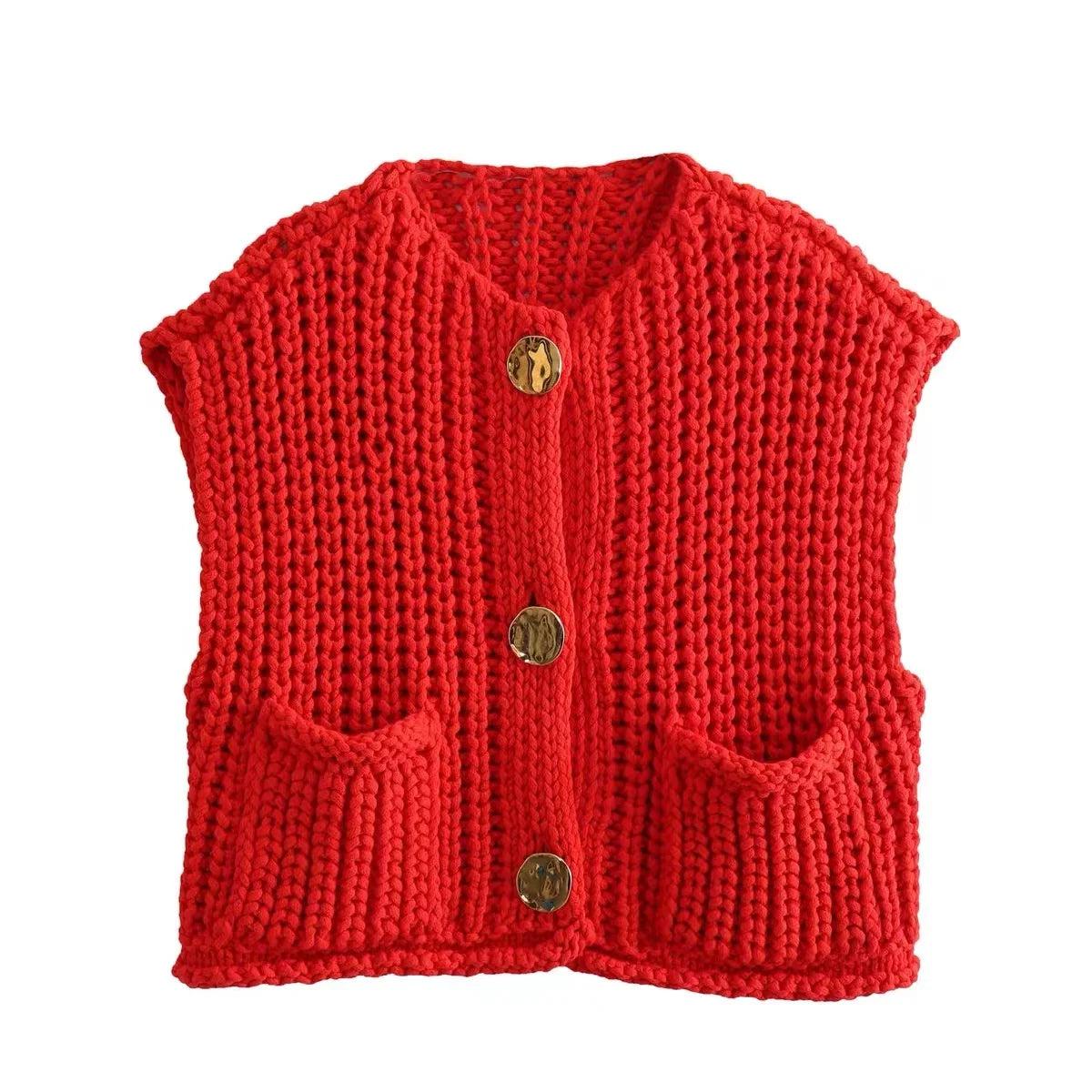 Cozy Knit Sleeveless Vest Top