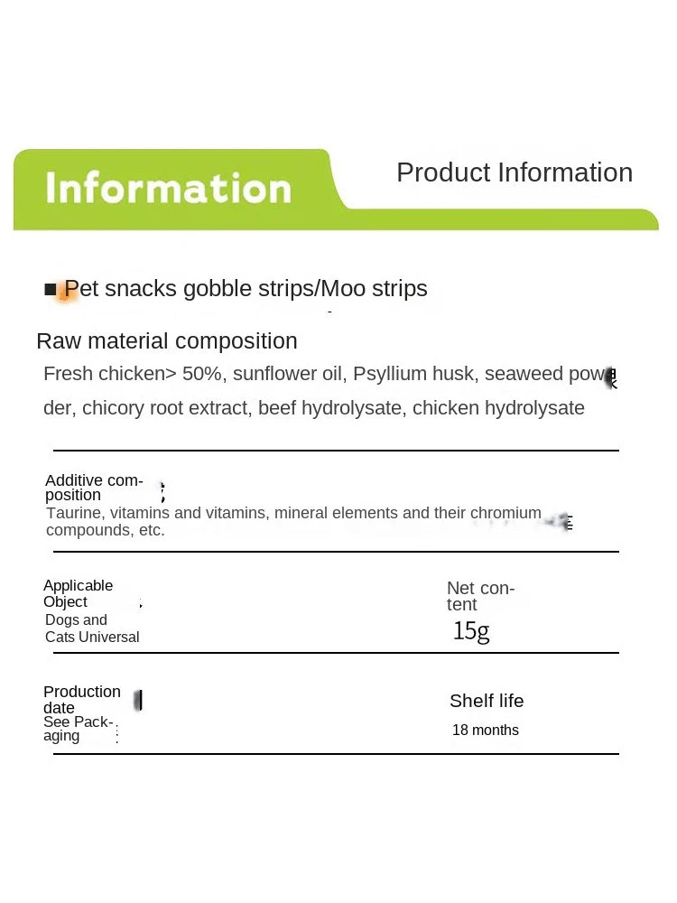 Cat snacks cat strips 15g into