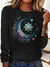 Women’s Cotton Printed Long‑Sleeve Top