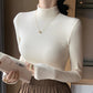 Women’s Slim Half‑Turtleneck Knitted Pullover Sweater