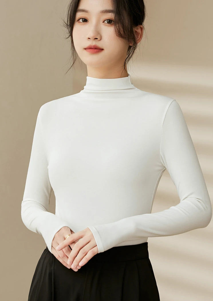 Women Half‑Turtleneck Modal Bottoming Shirt