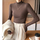 Women’s Slim Half‑Turtleneck Knitted Pullover Sweater