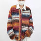 Y2K Striped Knit Cardigan