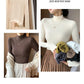 Women’s Slim Half‑Turtleneck Knitted Pullover Sweater