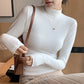 Women’s Slim Half‑Turtleneck Knitted Pullover Sweater