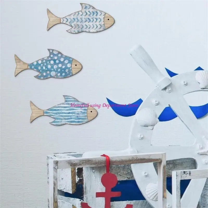 Coastal Wooden Fish Wall Decors Set