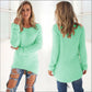 Women Warm Solid‑Color O‑Neck Loose Knit Sweater