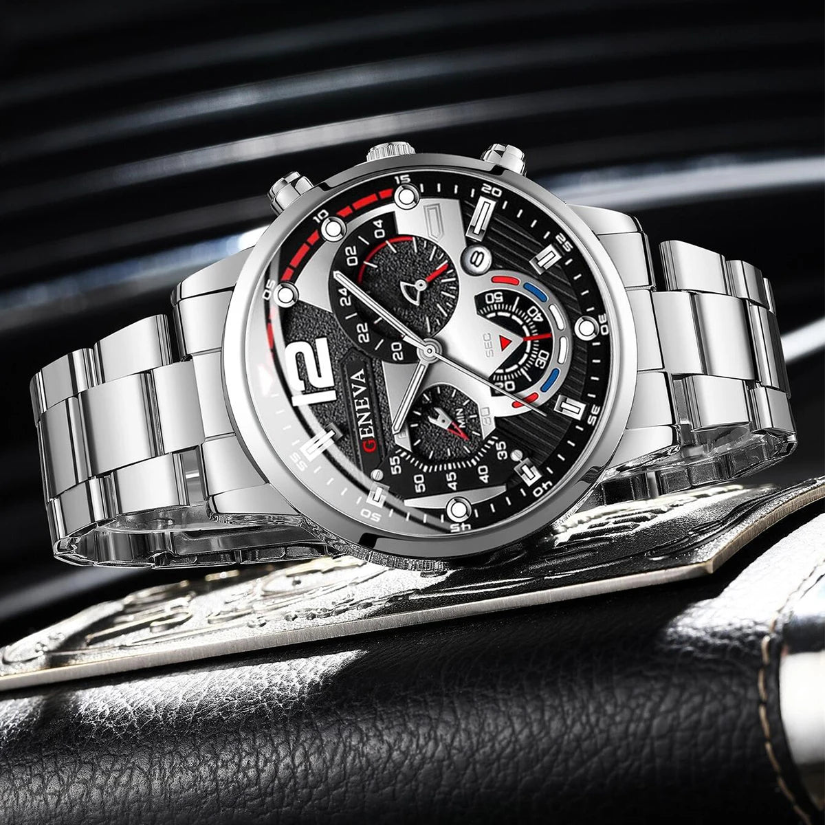 Fashion Men's Watches: Stainless Steel Band Analog Quartz Wristwatch