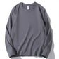 Women Leisure Cotton Long‑Sleeve Round‑Neck Top