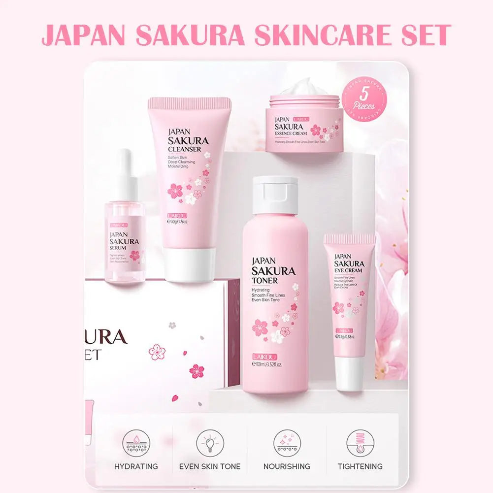 Sakura 6-Piece Travel Skin Care Set