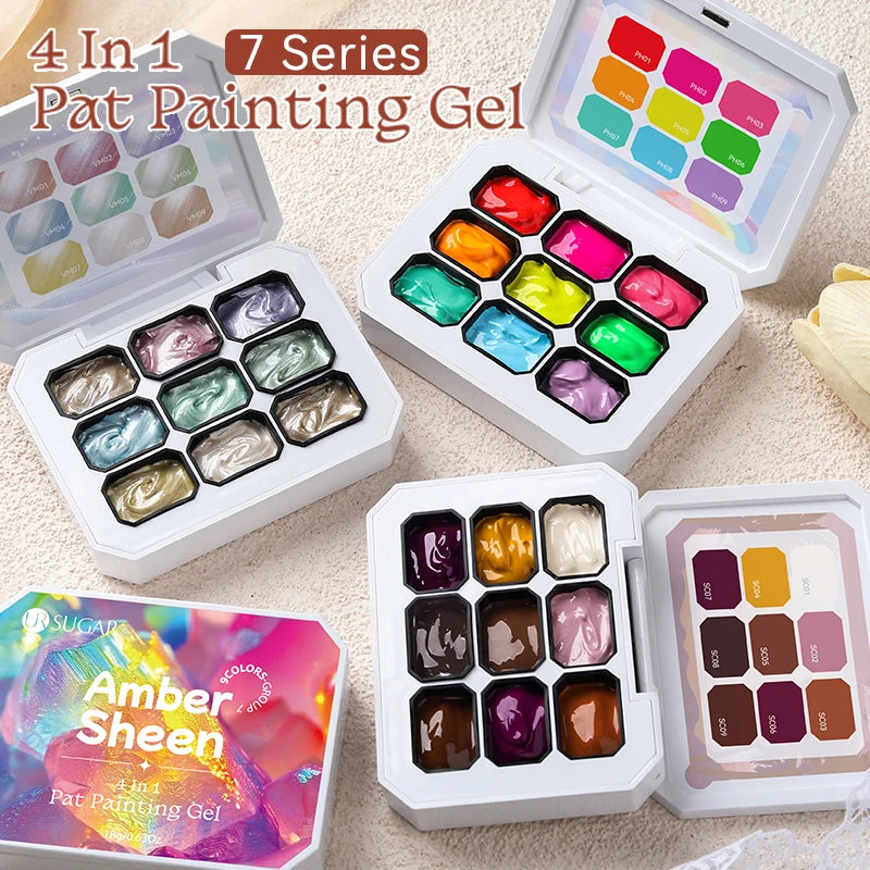 UR SUGAR 9-Color Pat Painting Gel Palette