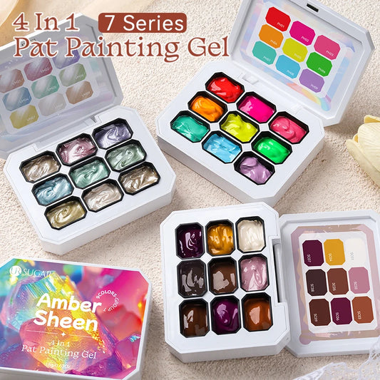 UR SUGAR 9-Color Pat Painting Gel Palette