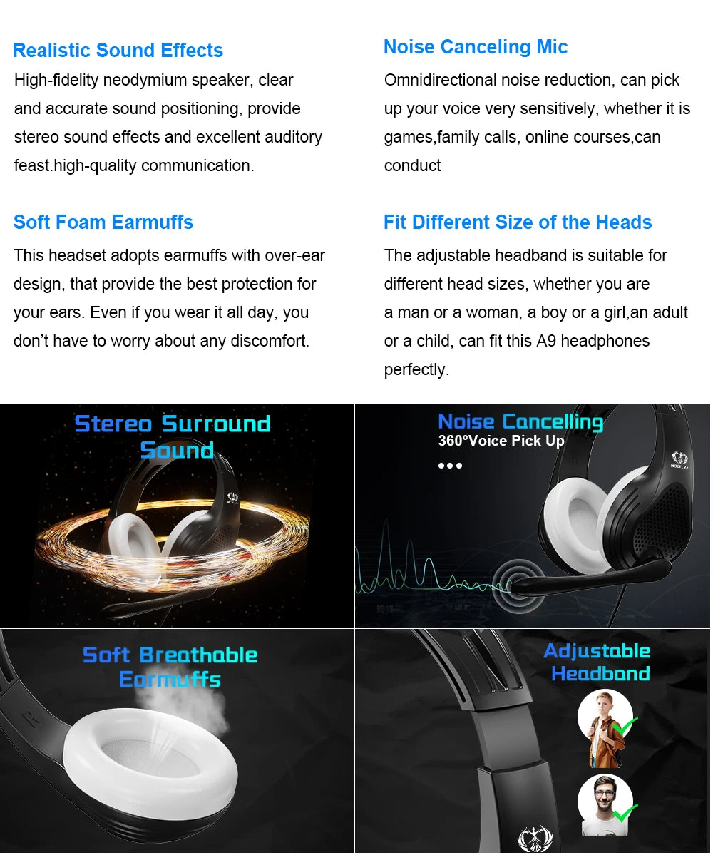 3.5mm Wired Over-Ear Headphones