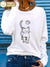 Women’s Cotton Printed Long‑Sleeve Top