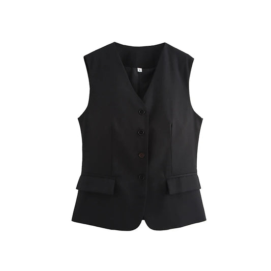 Urban Zip‑Front Sleeveless Waistcoat