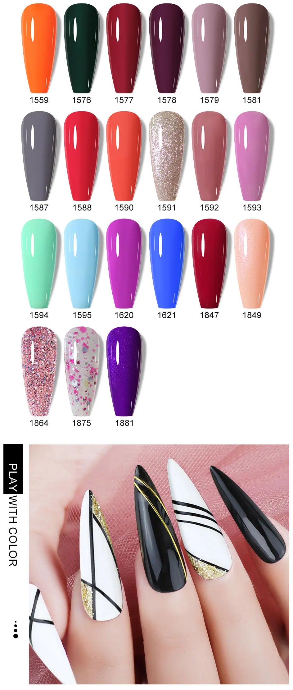 Clou Beaute 15ml HEMA/TPO-Free UV Gel Polish (Classic Red Collection)