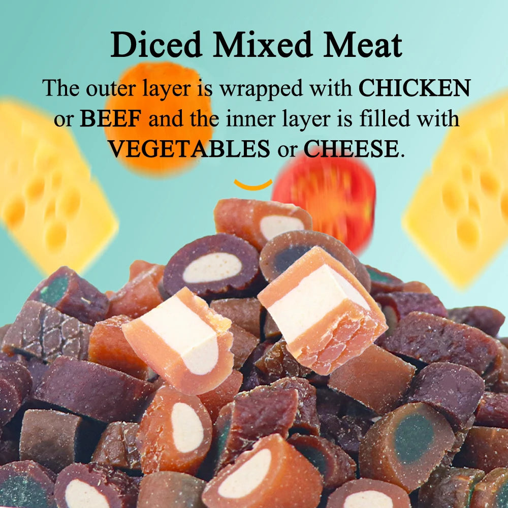Diced Beef Dog Treats for Small,