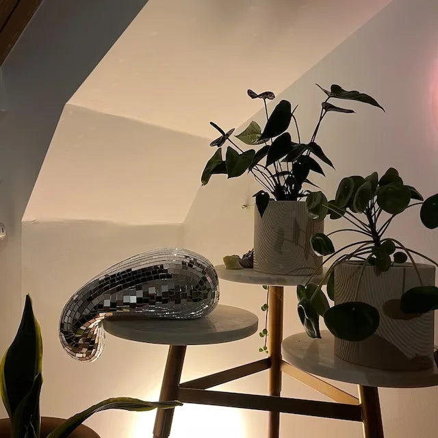 Melted Disco Ball Sculpture