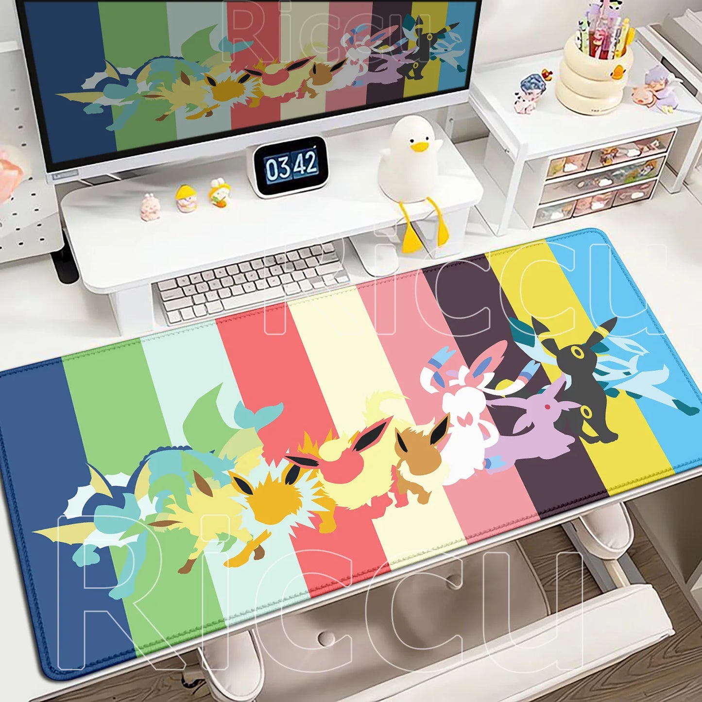 Kawaii Eevees Mouse Pad - Pokémon Office Gaming Desk Mat