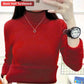 Turtleneck Winter Sweater Women Elegant Thicken Velvet Lined Warm Sueter Knitted Pullover Slim Tops Jersey Knitwear Jumper New