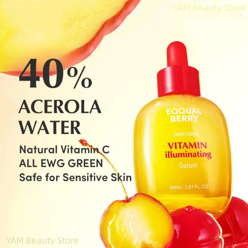 Korean Skin Care EQQUALBERRY Bakuchiol & Vitamin C Serum Set Niacinamide Serum Face Pore Care Firming Skin Brightening Essence