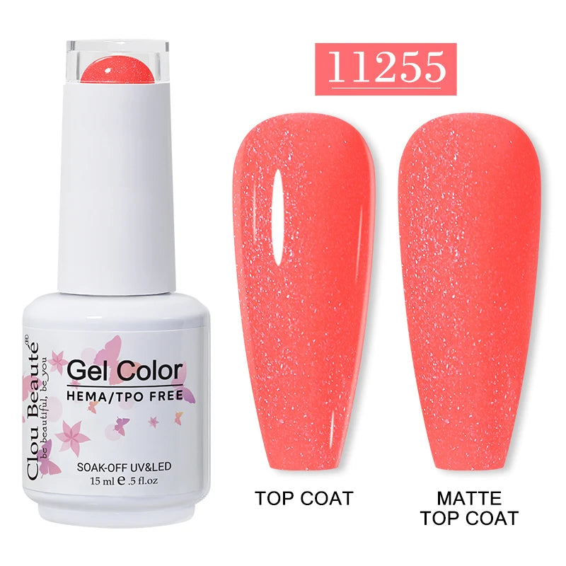 Clou Beaute 15ml HEMA/TPO-Free UV Gel Polish (Classic Red Collection)