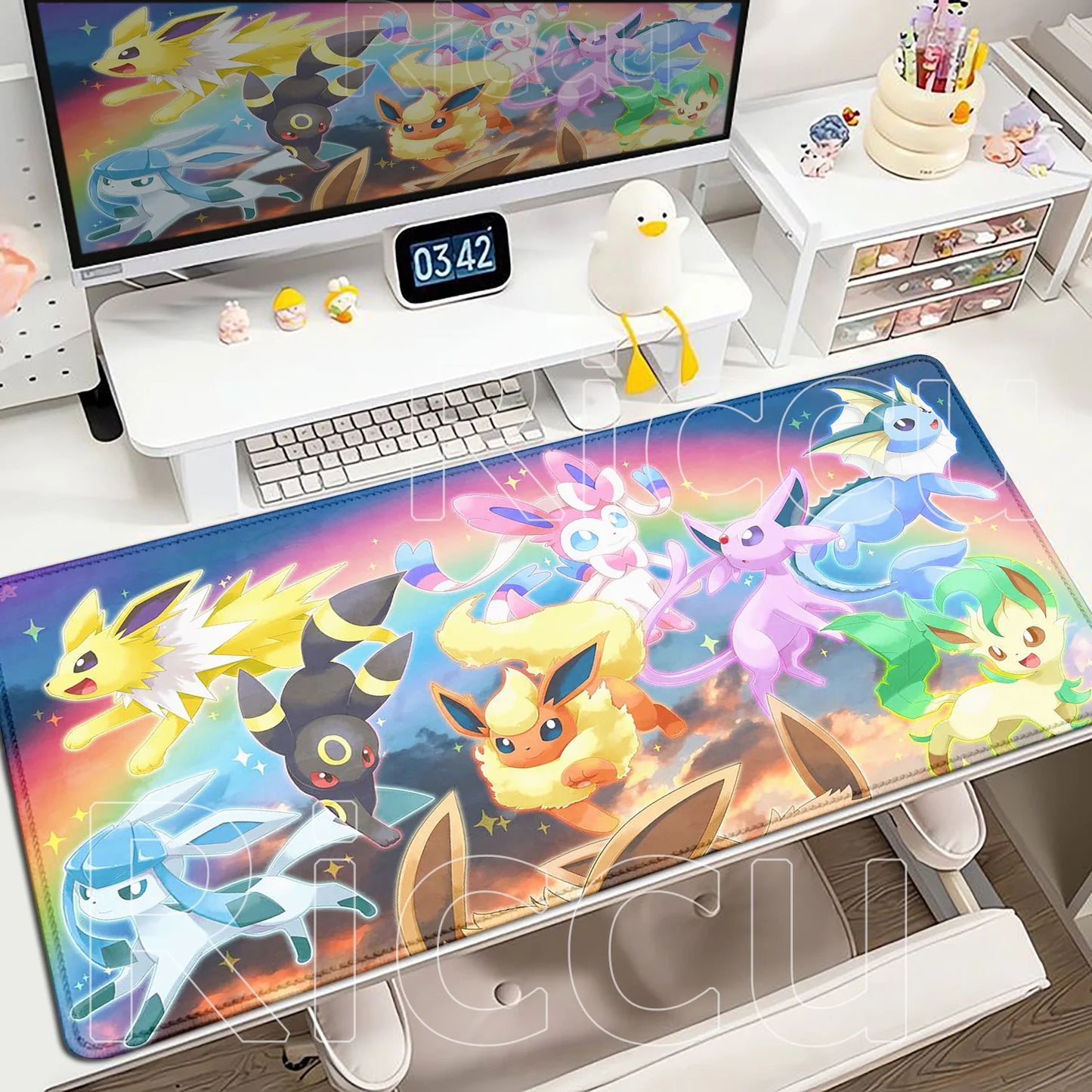 Kawaii Eevees Mouse Pad - Pokémon Office Gaming Desk Mat
