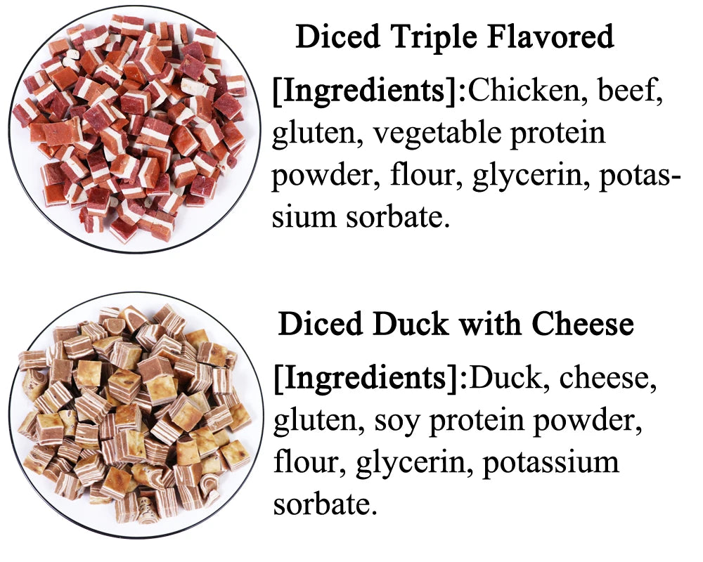 Diced Beef Dog Treats for Small,