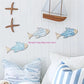 Coastal Wooden Fish Wall Decors Set