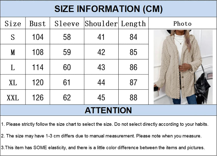 Women’s Thick Plush Hooded Cardigan