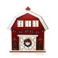 Festive Wooden Barn - shaped Ornament