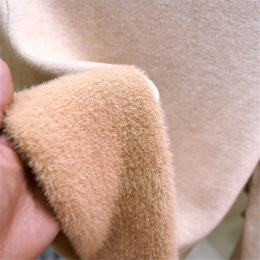 Women’s Velvet‑Lined Thick Turtleneck Sweater