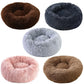 Winter Round Plush Dog Beds Washable Plush Fluffy Pet Cushion Dog Cat Bed Mat Portable Pet Kennel Puppy Pad