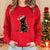 Women’s Christmas Cat Long‑Sleeve Pullover Sweater