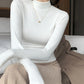 Women’s Slim Half‑Turtleneck Knitted Pullover Sweater