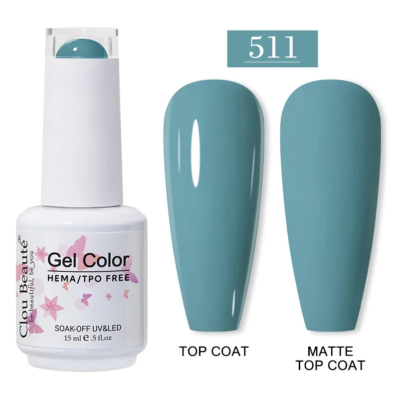 Clou Beaute 15ml HEMA/TPO-Free UV Gel Polish (Classic Red Collection)