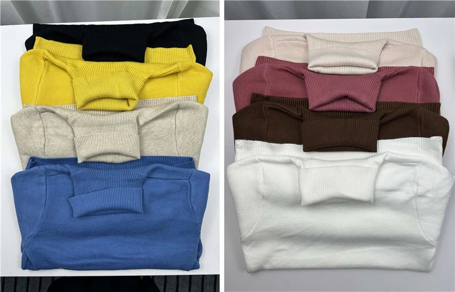 Women’s Velvet‑Lined Thick Turtleneck Sweater