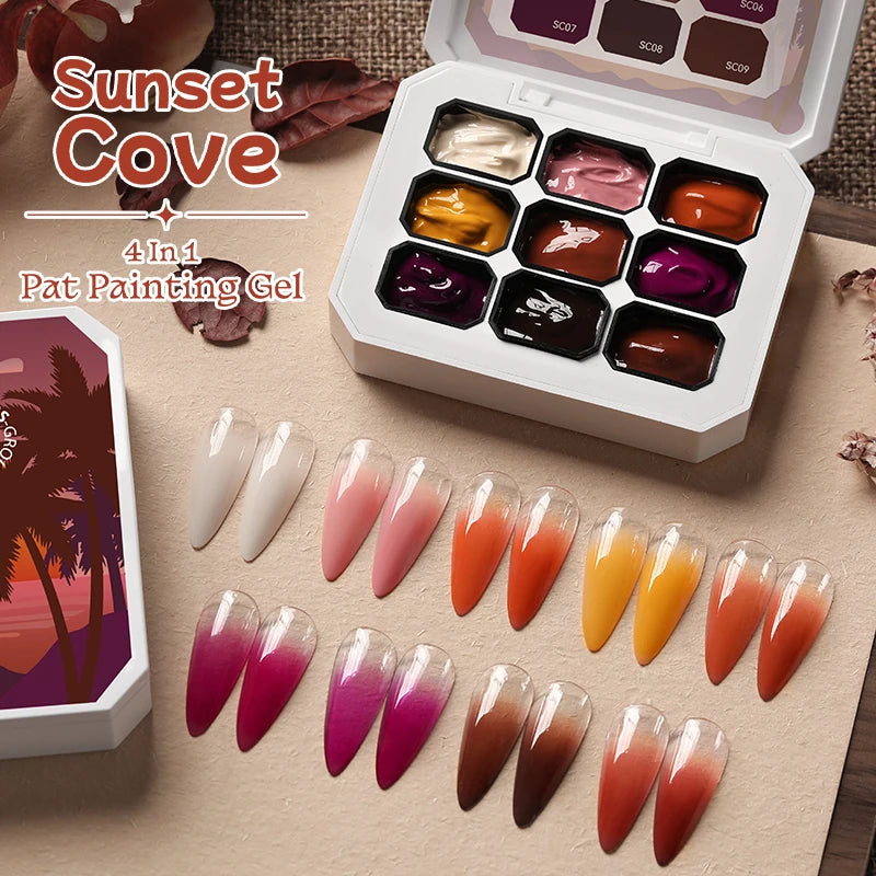 UR SUGAR 9-Color Pat Painting Gel Palette