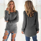 Women Warm Solid‑Color O‑Neck Loose Knit Sweater