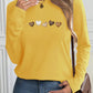 Women’s Cotton Heart‑Print Long‑Sleeve Top