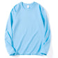 Women Leisure Cotton Long‑Sleeve Round‑Neck Top