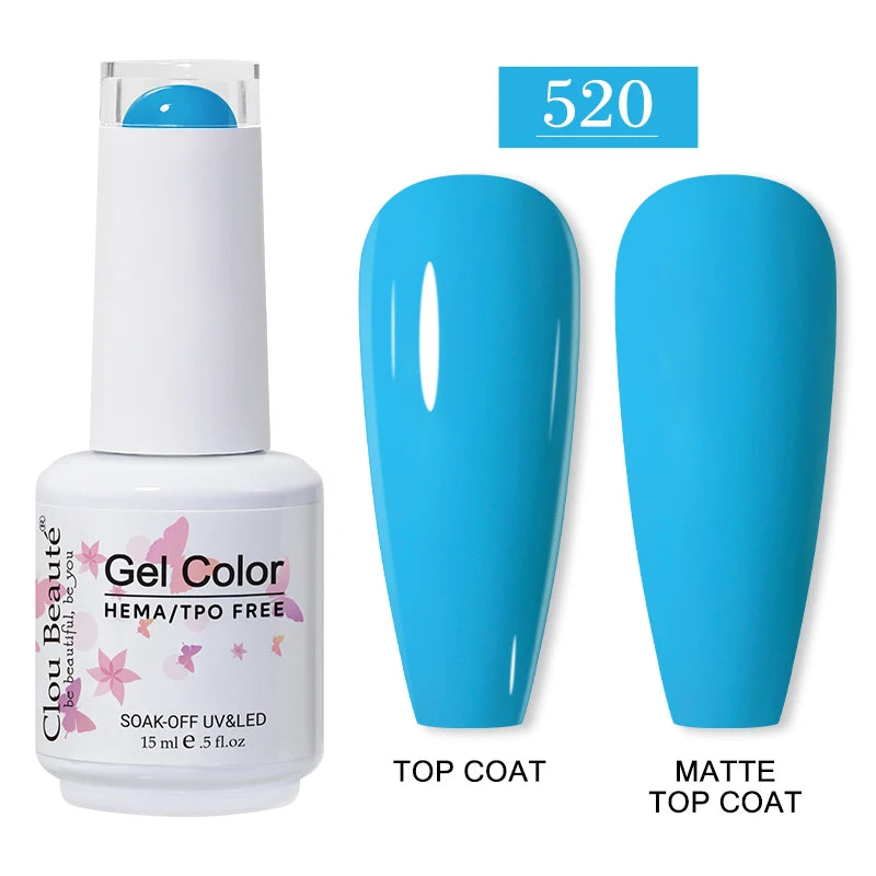 Clou Beaute 15ml HEMA/TPO-Free UV Gel Polish (Classic Red Collection)