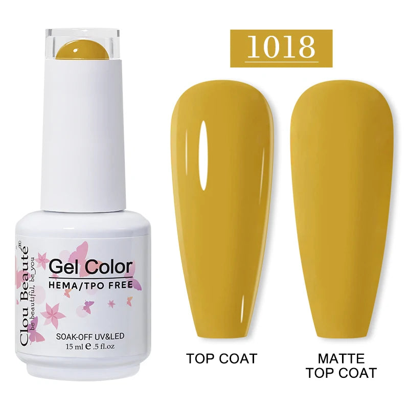 Clou Beaute 15ml HEMA/TPO-Free UV Gel Polish (Classic Red Collection)